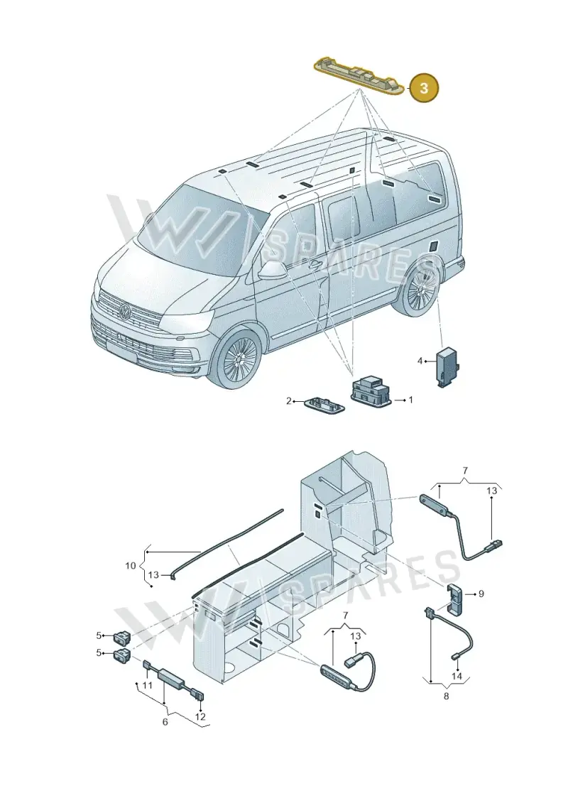 7E7947111 — Volkswagen Transport. multivan (2019-2024) diagram 871959010, position 3