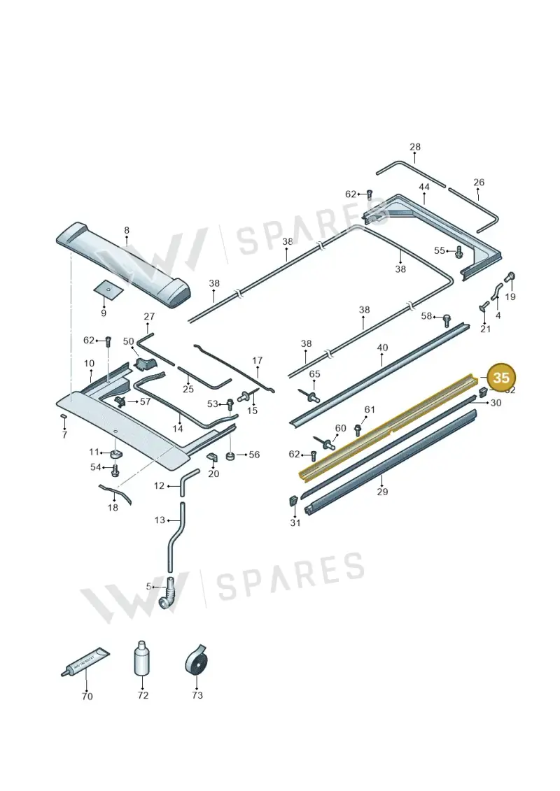 7E8875324 — Volkswagen Caravelle (2019-2024) diagram 452875000, position 35