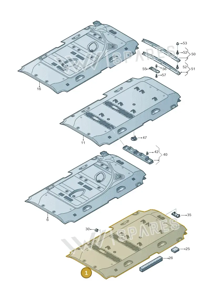 7E9867503A6K8 — Volkswagen Transp. caravelle (2011-2015) diagram 410867650, position 1