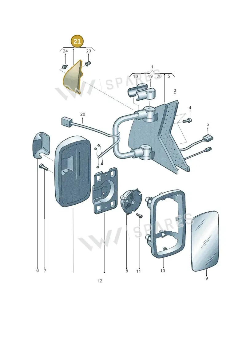 7F08575389B9 — Volkswagen Single-cab transp. (2019-2024) diagram 680857450, position 21