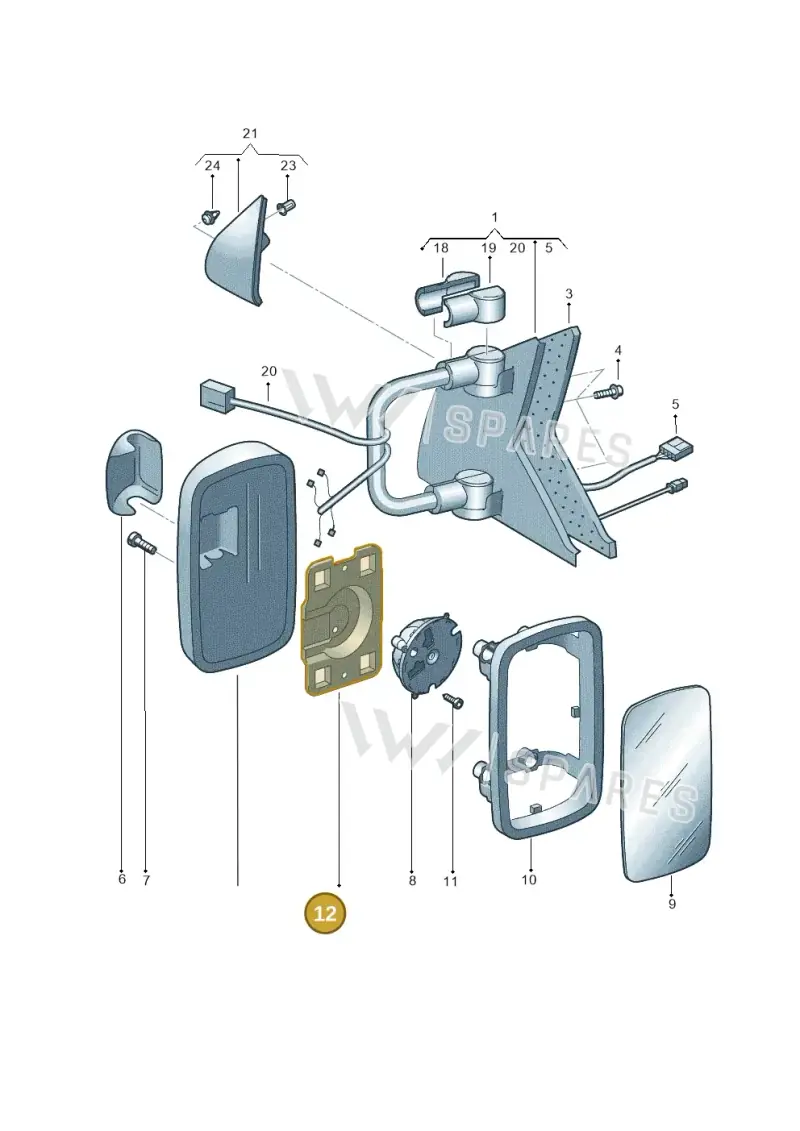 7F0857547A — Volkswagen Single-cab transp. (2019-2024) diagram 680857450, position 12