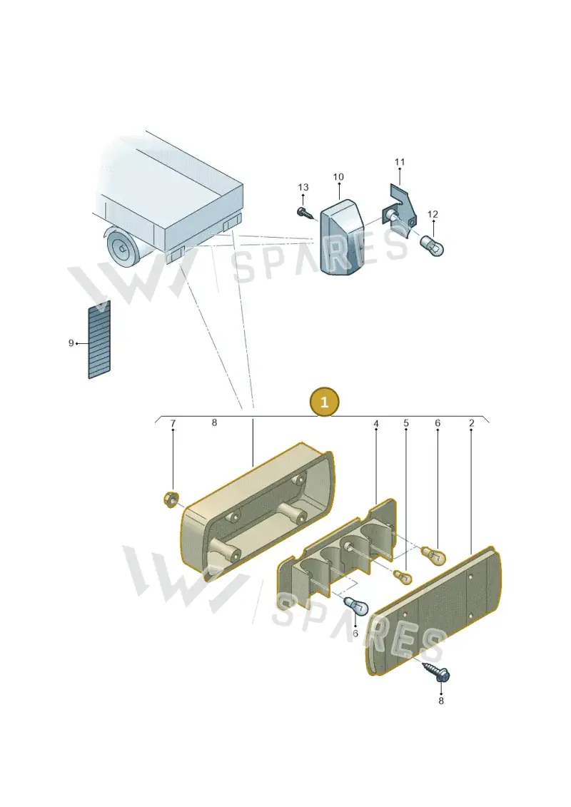 7F0945095 — Volkswagen Transp. dropside (2009-2011) diagram 411945000, position 1