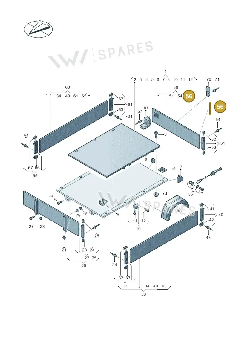 7F0945105 — Volkswagen MAN TGE 35 (2016-2021) diagram 807829000, position 56