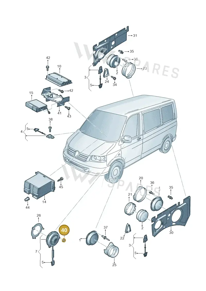7H0035226A — Volkswagen Transp. caravelle (2008-2009) diagram 410035350, position 40