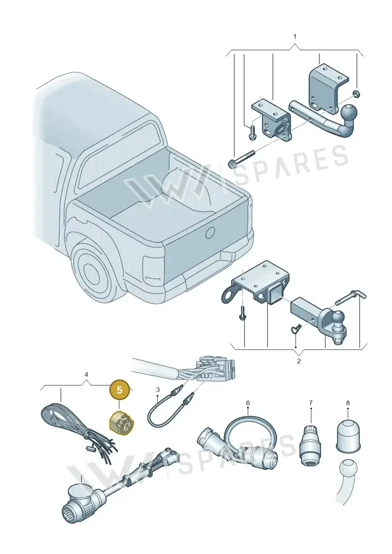7H0055306 — Volkswagen Amarok twin cab (2016-2022) diagram 894071010, position 5