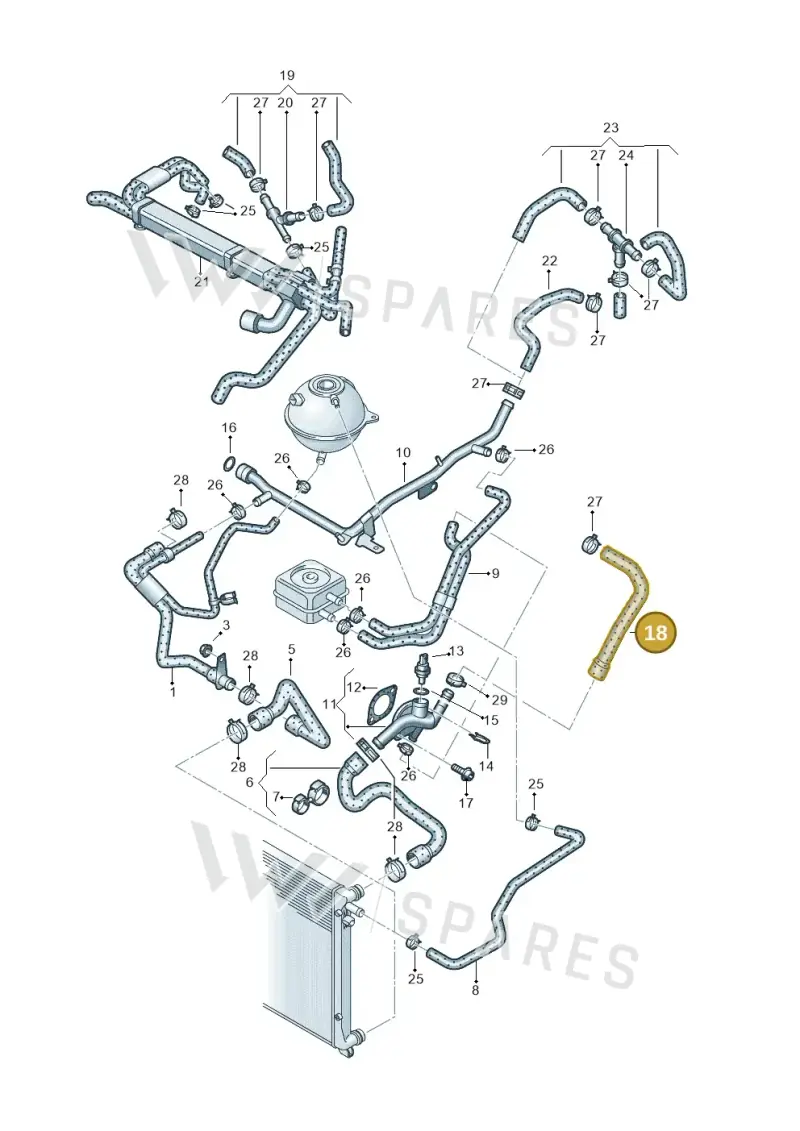 7H0121157 — Volkswagen Transp. caravelle (2008-2009) diagram 410121300, position 18