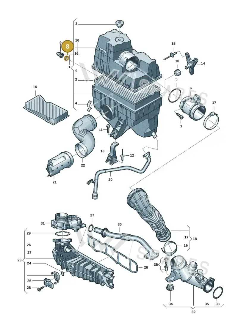 7H0129757 — Volkswagen Transport. multivan (2019-2024) diagram 7ep129020, position 8