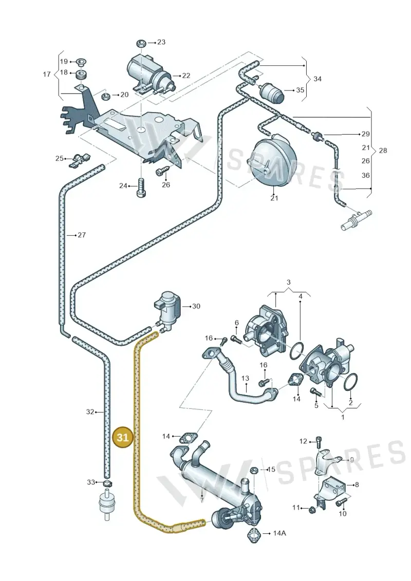 7H0133241K — Volkswagen Transp. caravelle (2008-2009) diagram 630131900, position 31