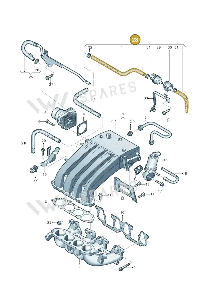 7H0133366K — Volkswagen Transp. caravelle (2011-2015) diagram 410133200, position 28