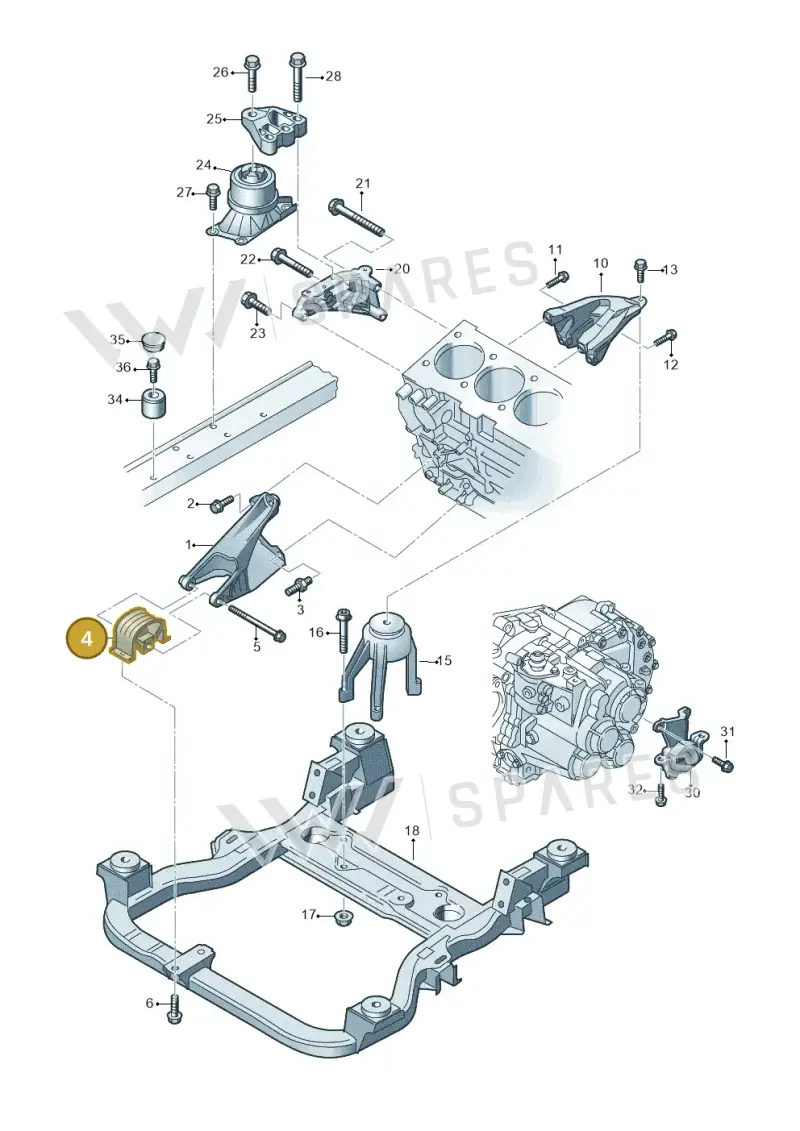 7H0199848G — Volkswagen Caravelle (2015-2019) diagram 679199300, position 4