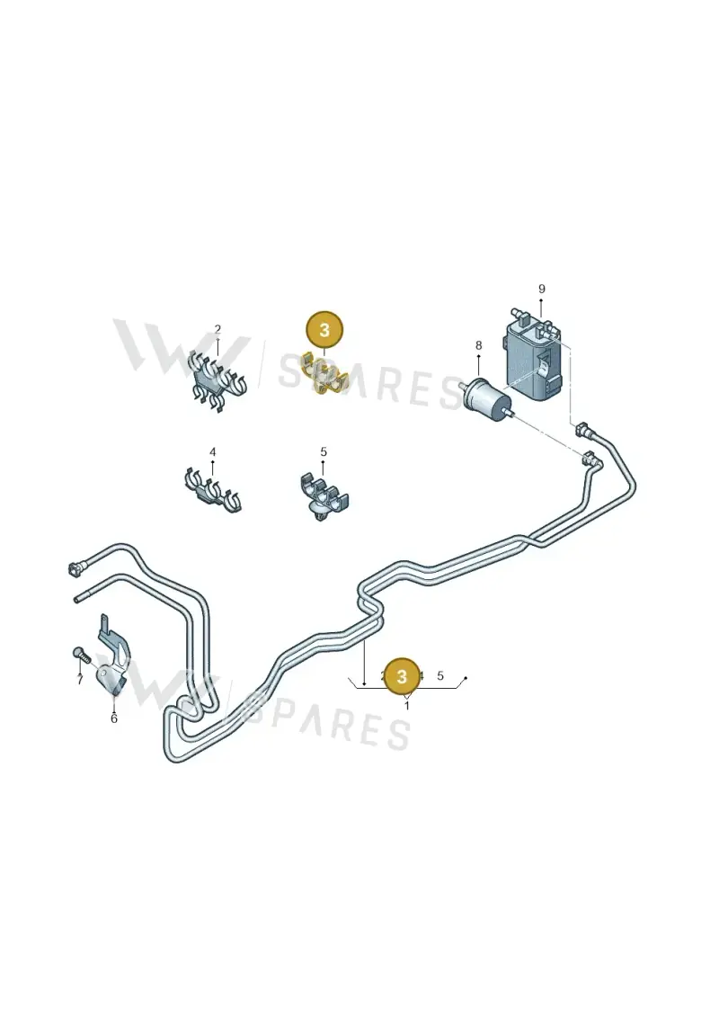 7H0201449A — Volkswagen Caravelle (2015-2019) diagram 731201180, position 3