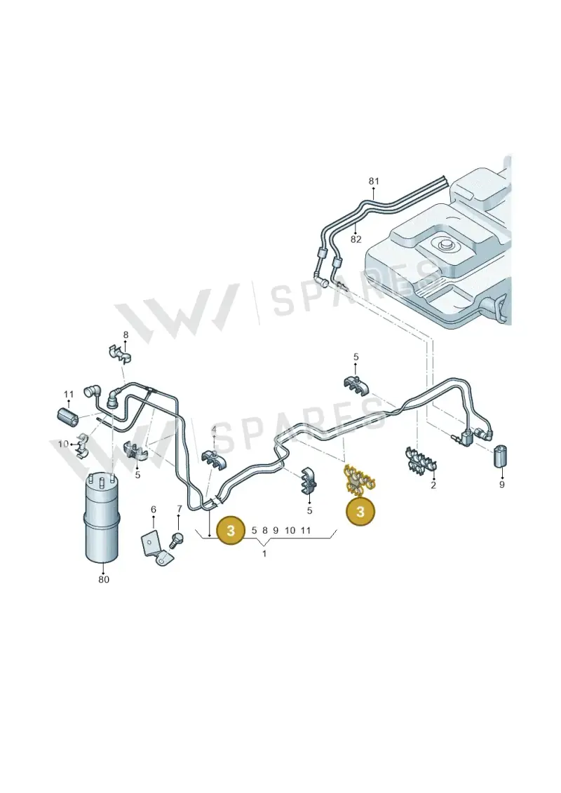 7H0201449 — Volkswagen Transport. multivan (2019-2024) diagram 862201300, position 3