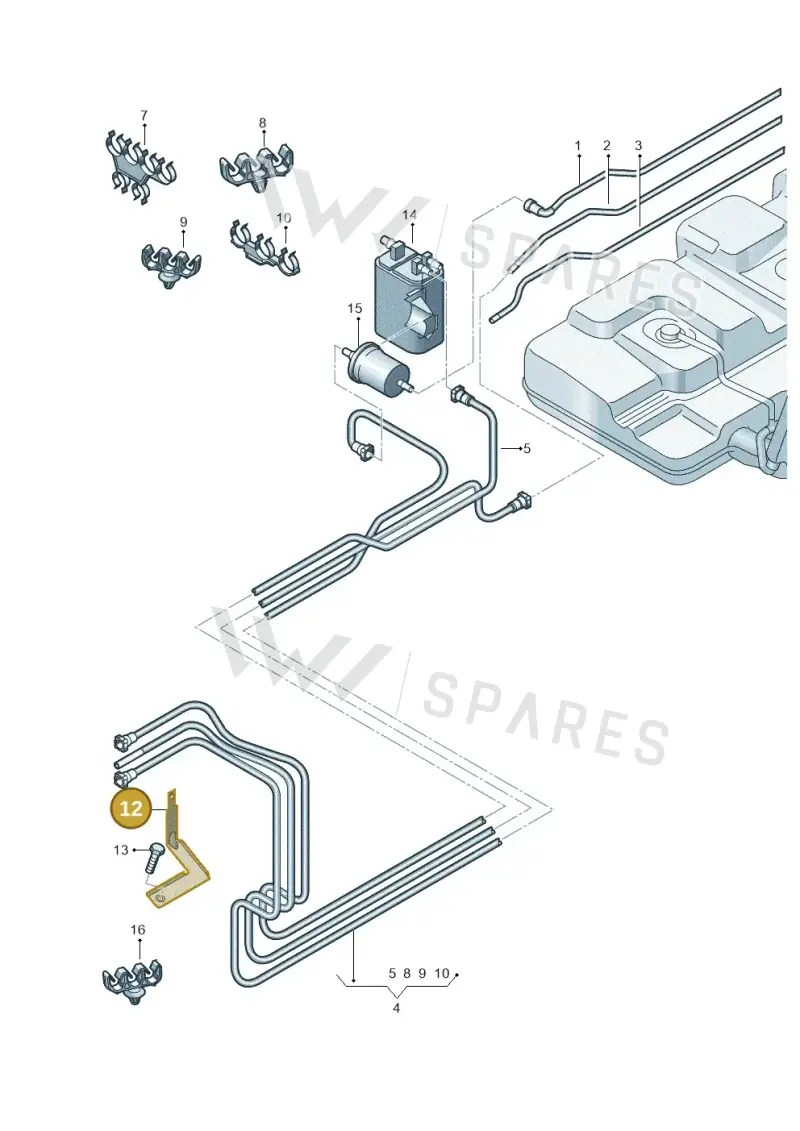 7H0201503 — Volkswagen Transp. caravelle (2009-2011) diagram 410201400, position 12