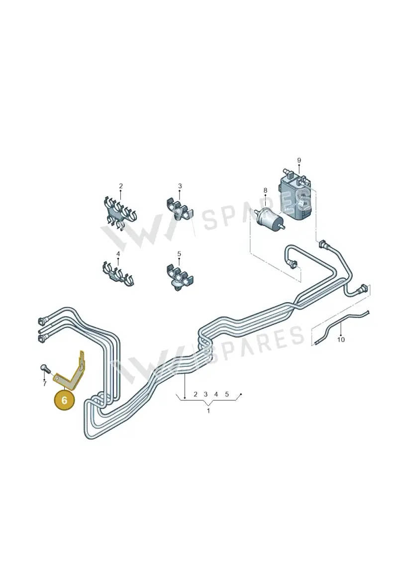 7H0201503 — Volkswagen Transp. caravelle (2011-2015) diagram 731201150, position 6