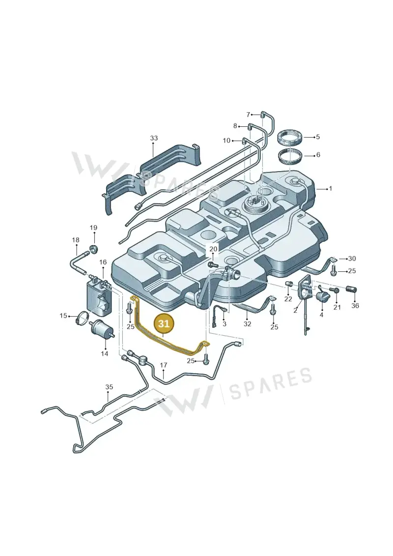 7H0201651C — Volkswagen Transp. caravelle (2009-2011) diagram 410201050, position 31