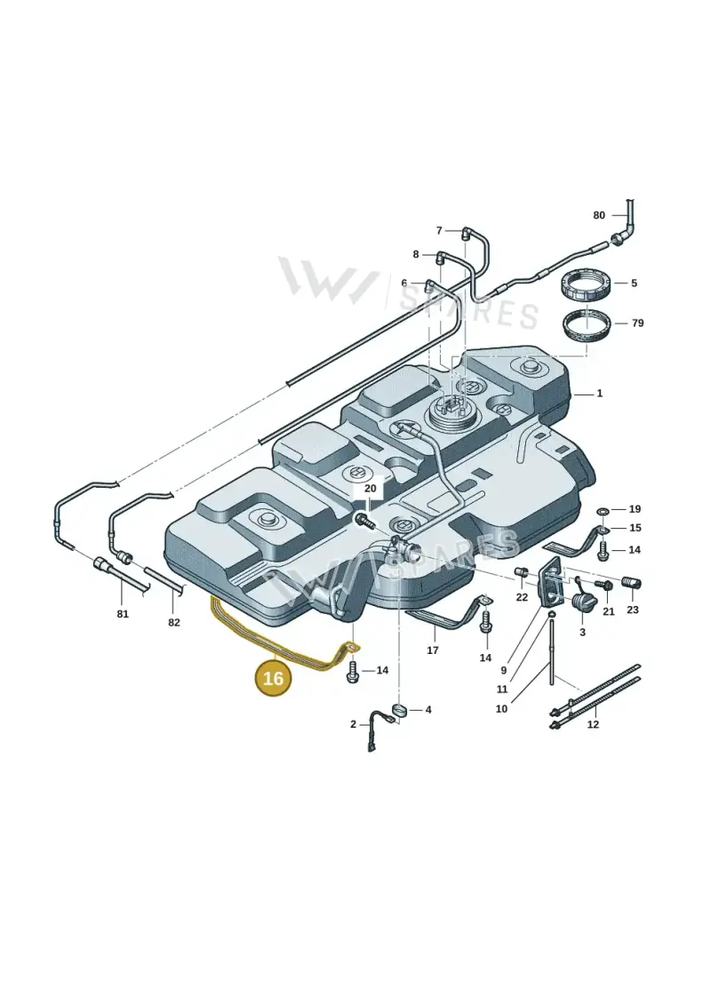7H0201651C — Volkswagen Transport. multivan (2019-2024) diagram 7em201060, position 16