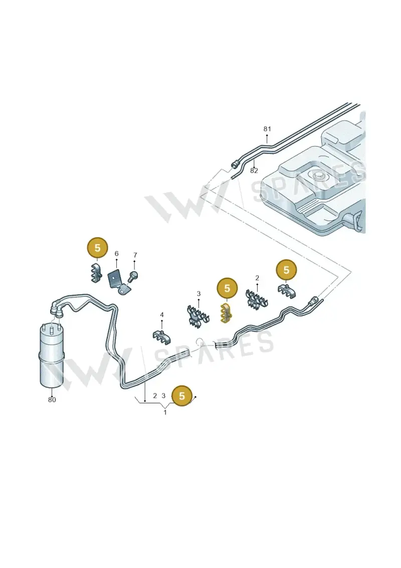 7H0201897 — Volkswagen Caravelle (2015-2019) diagram 679201250, position 5