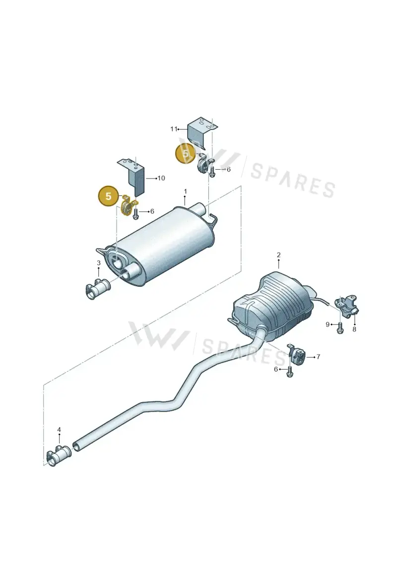 7H0253144C — Volkswagen Caravelle (2015-2019) diagram 861253600, position 5