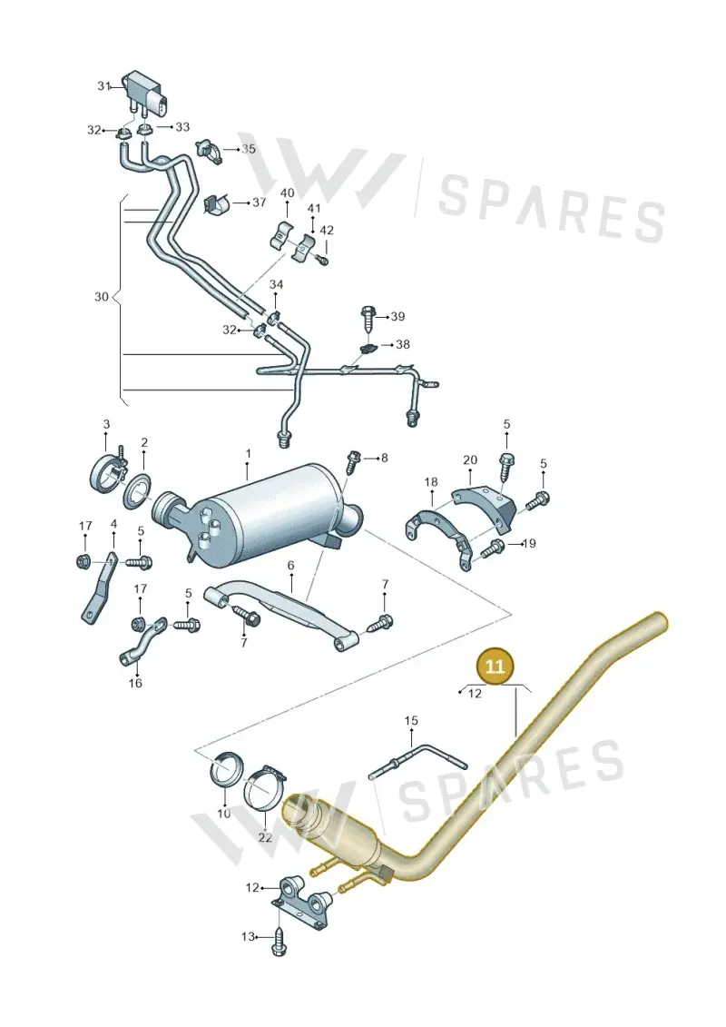 7H0253301D — Volkswagen Transp. caravelle (2008-2009) diagram 479253620, position 11
