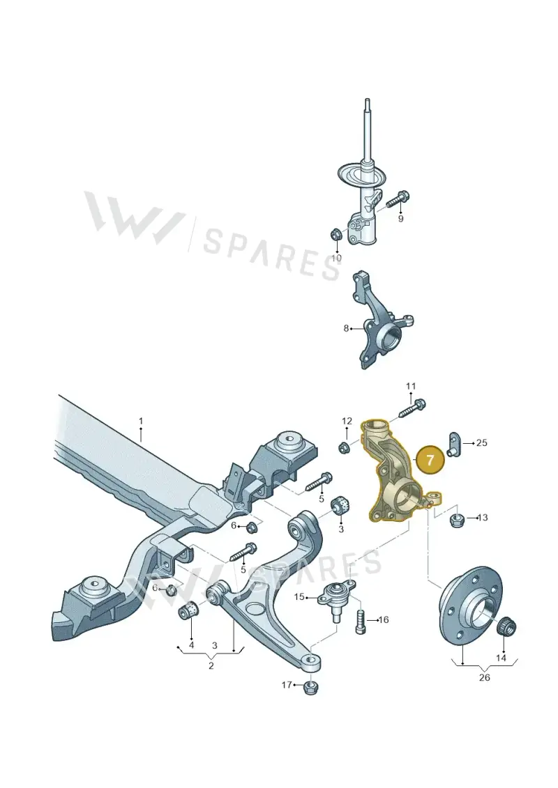 7H0407257G — Volkswagen Transport. multivan (2019-2024) diagram 861407000, position 7