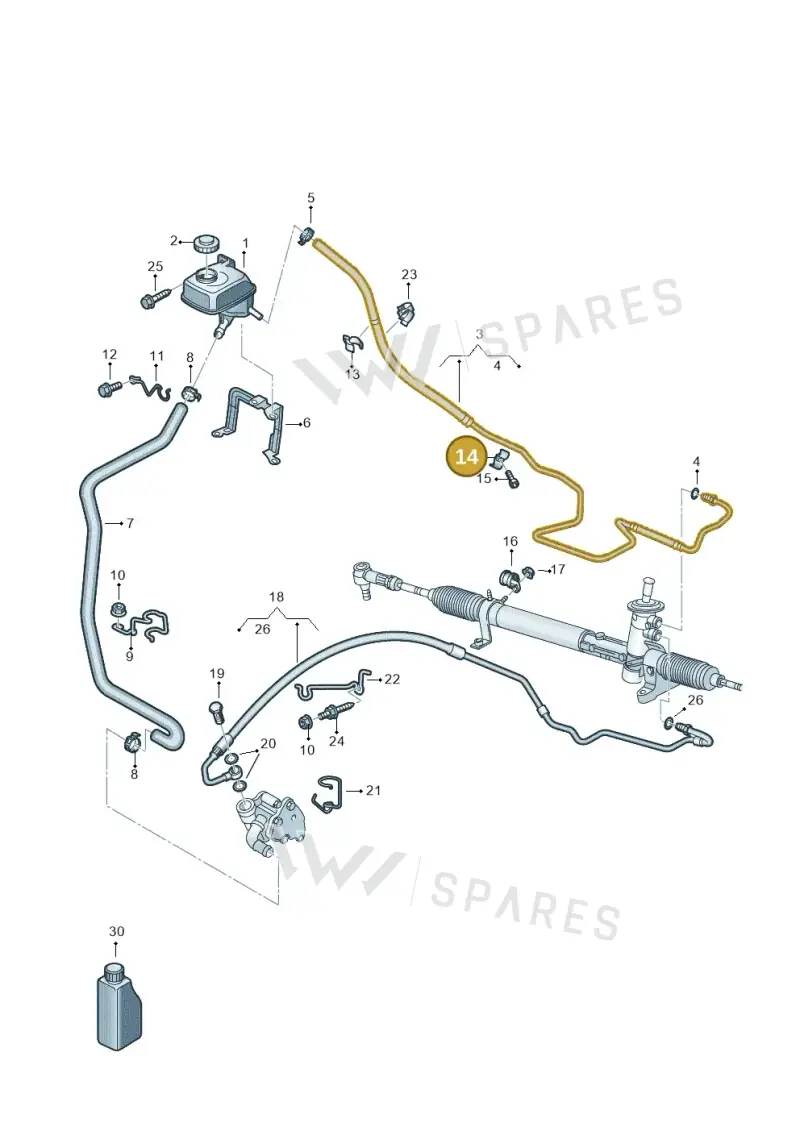 7H0422907 — Volkswagen Caddy panel van (2008-2010) diagram 443422500, position 14