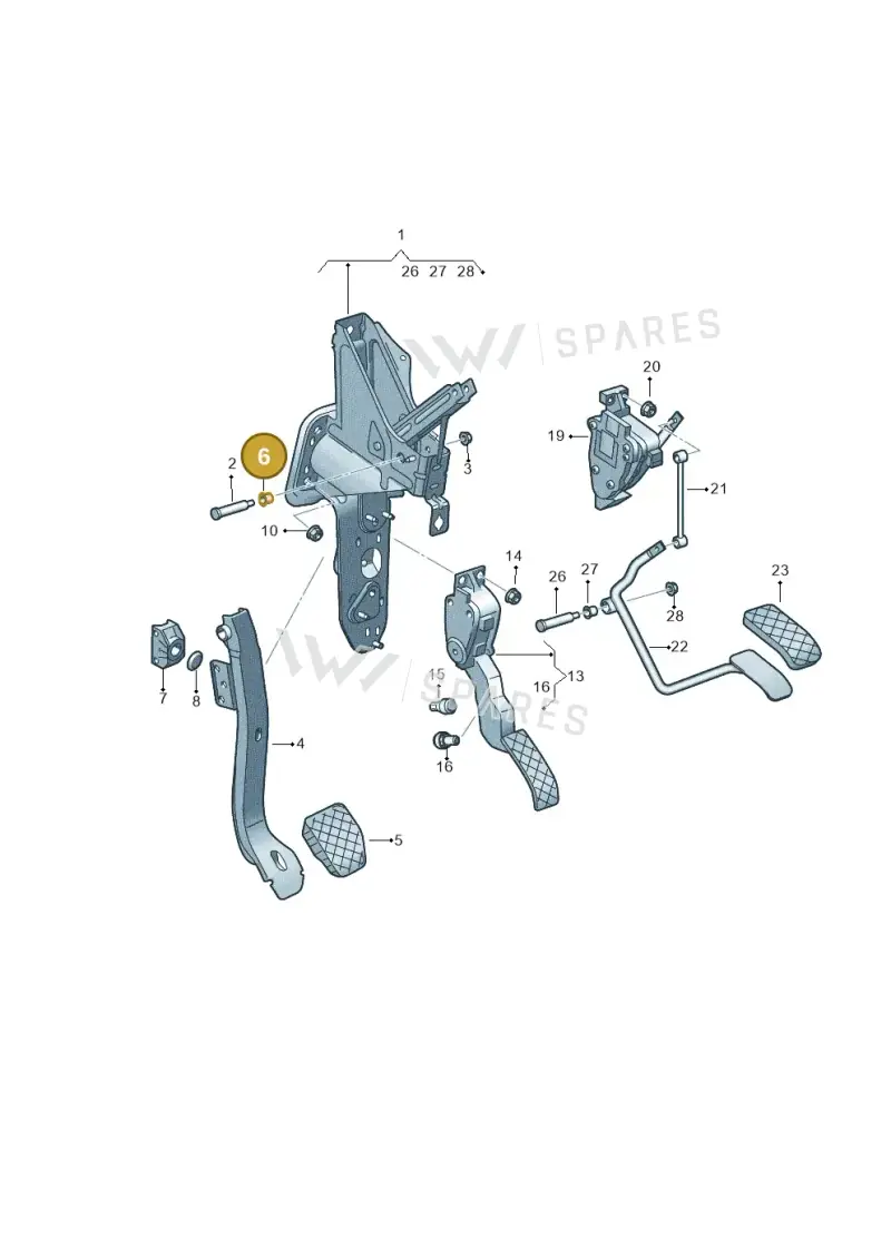 7H0721153 — Volkswagen Transport. multivan (2019-2024) diagram 861721600, position 6