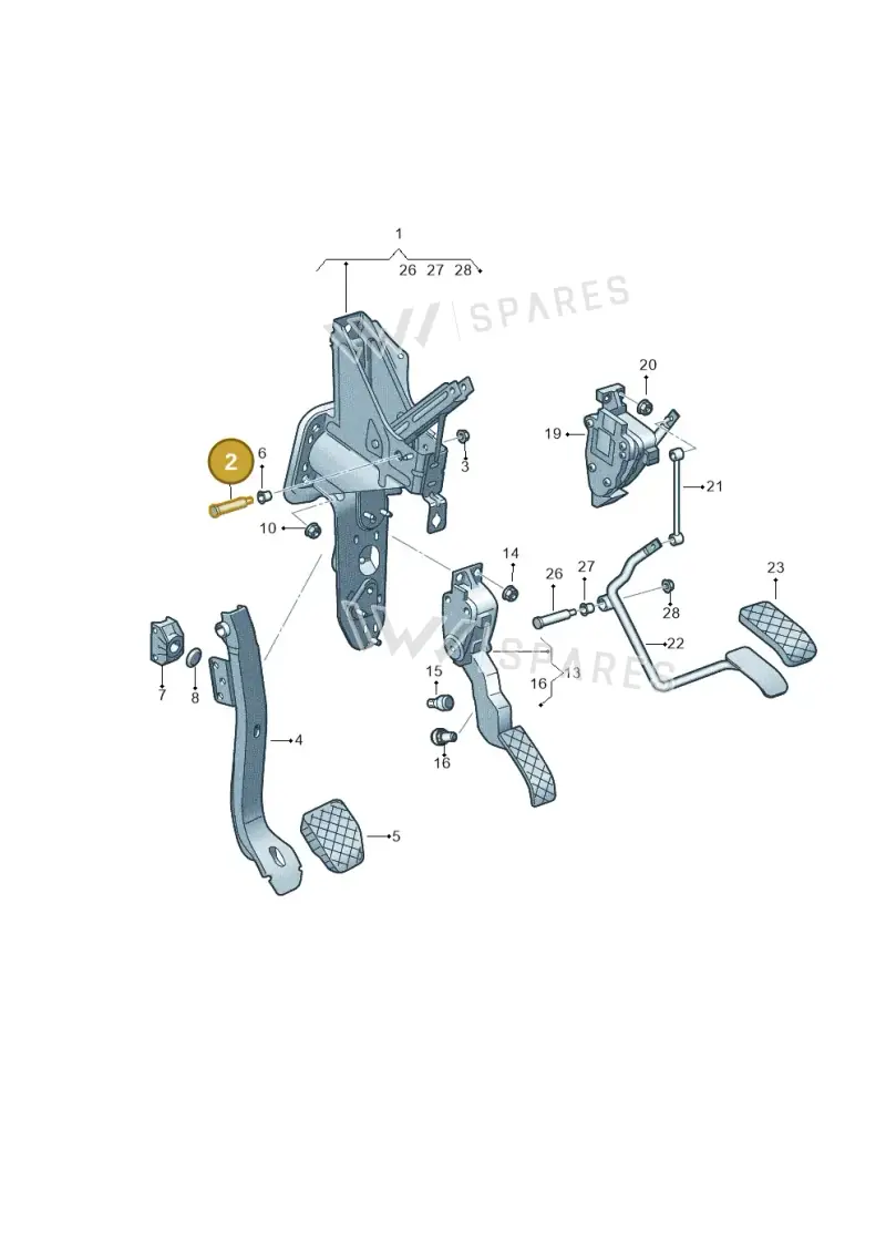 7H0721429 — Volkswagen Transport. multivan (2019-2024) diagram 861721600, position 2