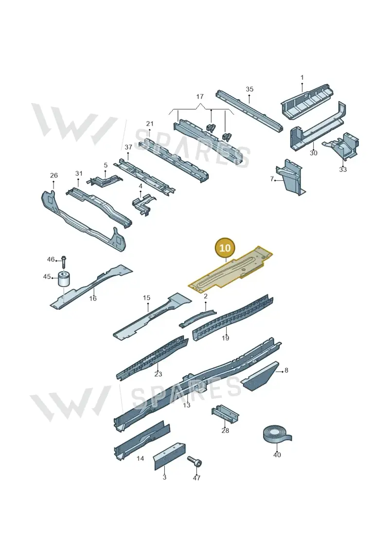 7H0802755K — Volkswagen Transp. caravelle (2011-2015) diagram 410803400, position 10