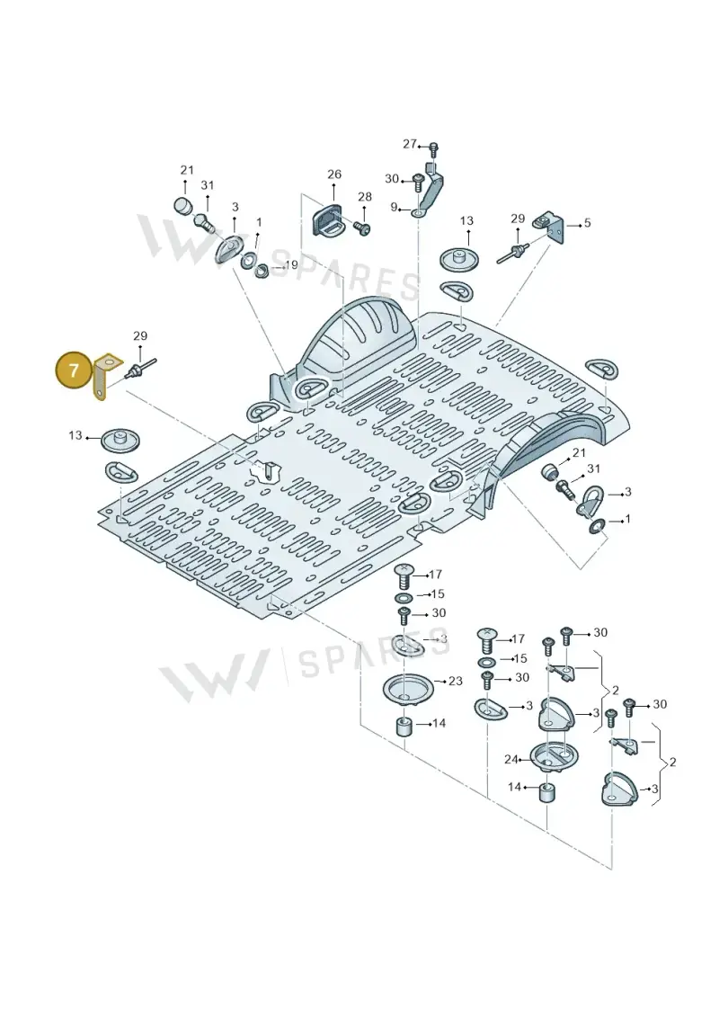 7H0803782 — Volkswagen Transp. caravelle (2011-2015) diagram 410801150, position 7