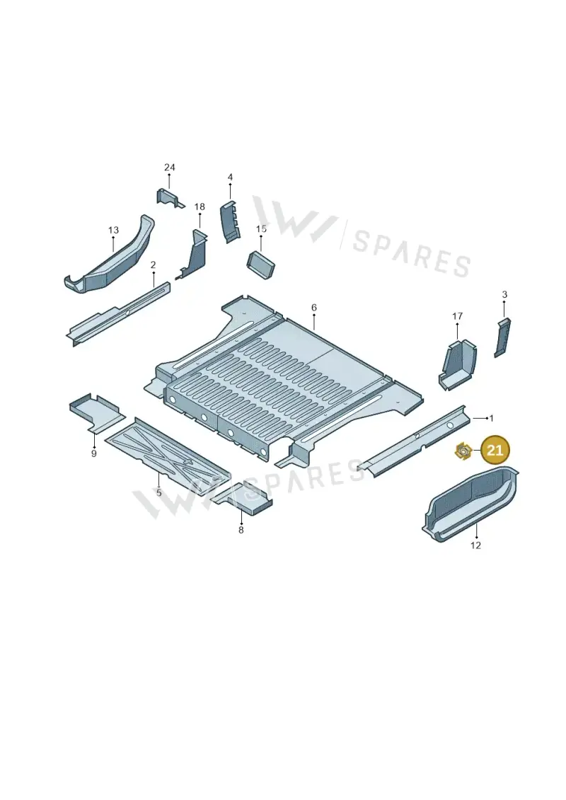 7H0804693 — Volkswagen Single-cab transp. (2019-2024) diagram 411801200, position 21
