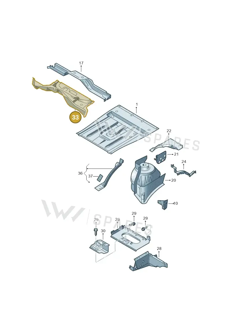 7H0805431L — Volkswagen Transp. caravelle (2011-2015) diagram 410801100, position 33