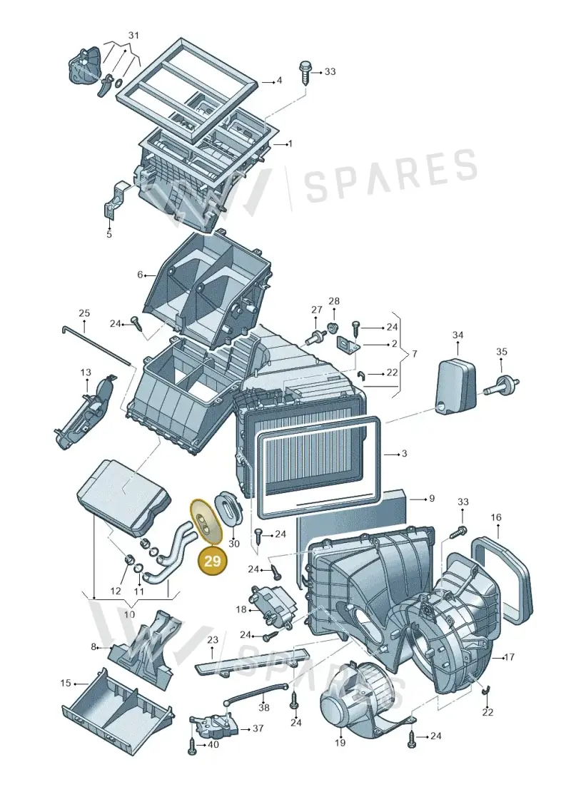 7H0819058A — Volkswagen Amarok twin cab (2022-) diagram 683819000, position 29
