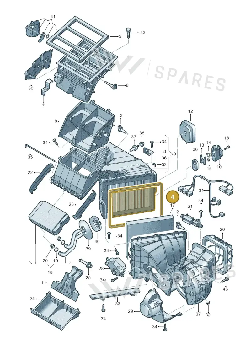 7H0819211 — Volkswagen Transp. caravelle (2008-2009) diagram 410820000, position 4