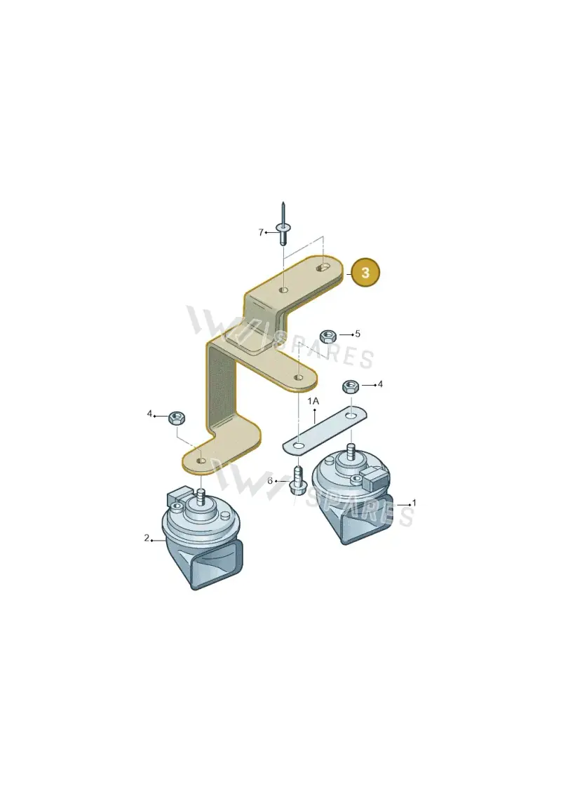 7H0819263A — Volkswagen Caravelle (2015-2019) diagram 861951000, position 3