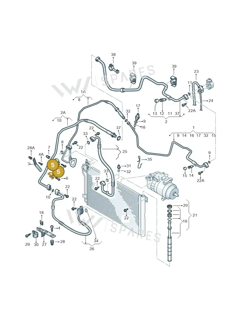 7H0820775A — Volkswagen TRANSPORTER/4MOTION    06 (2005-2006) diagram 410820250, position 5