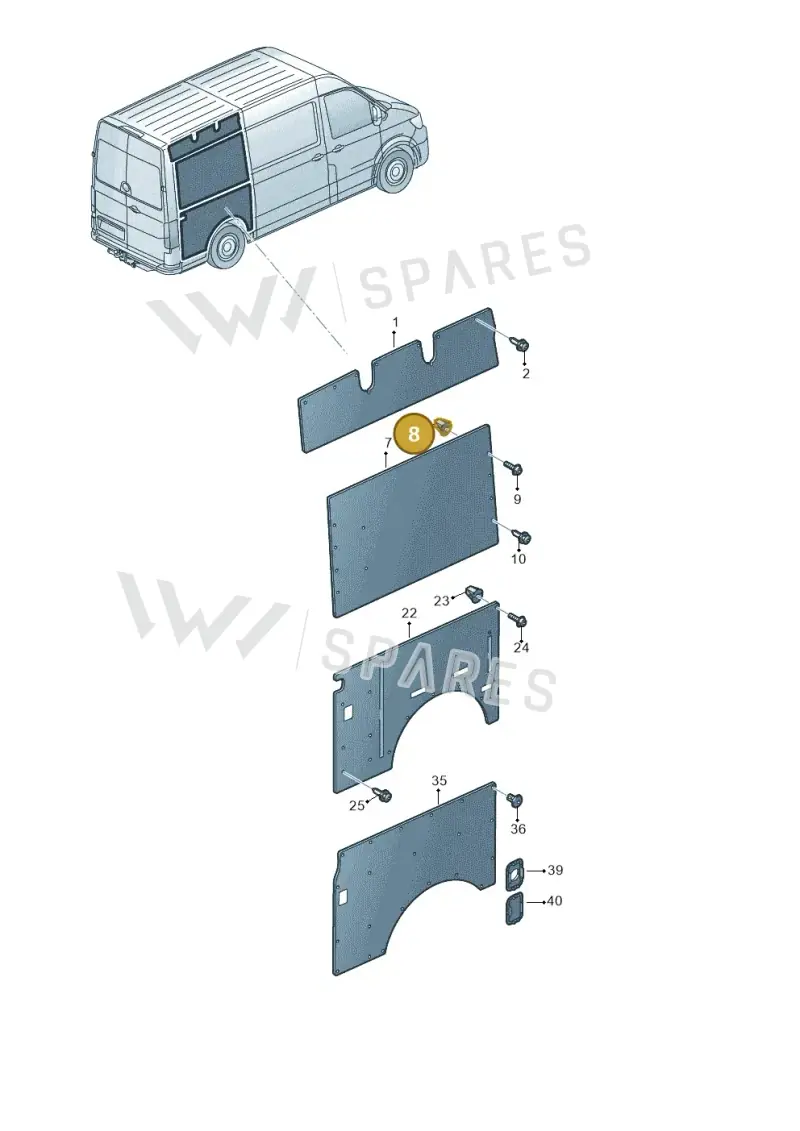 7H0825555A — Volkswagen E-Crafter 35 (2018-2024) diagram 599867035, position 8