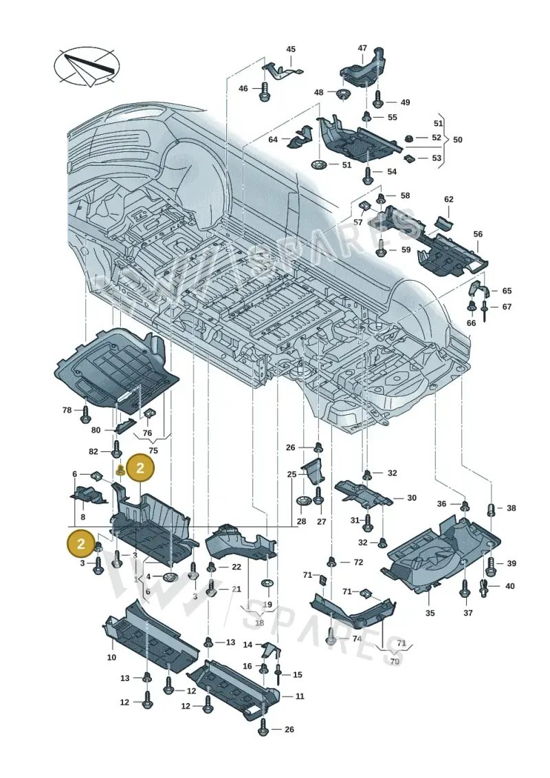 7H0825555A — Volkswagen Transport. multivan (2019-2024) diagram 7em825000, position 2