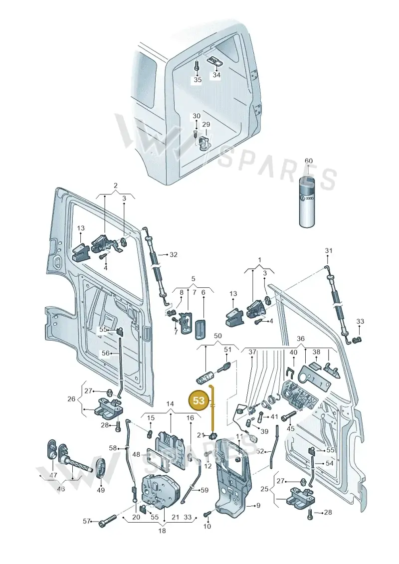 7H0827842 — Volkswagen Caravelle (2015-2019) diagram 410827650, position 53