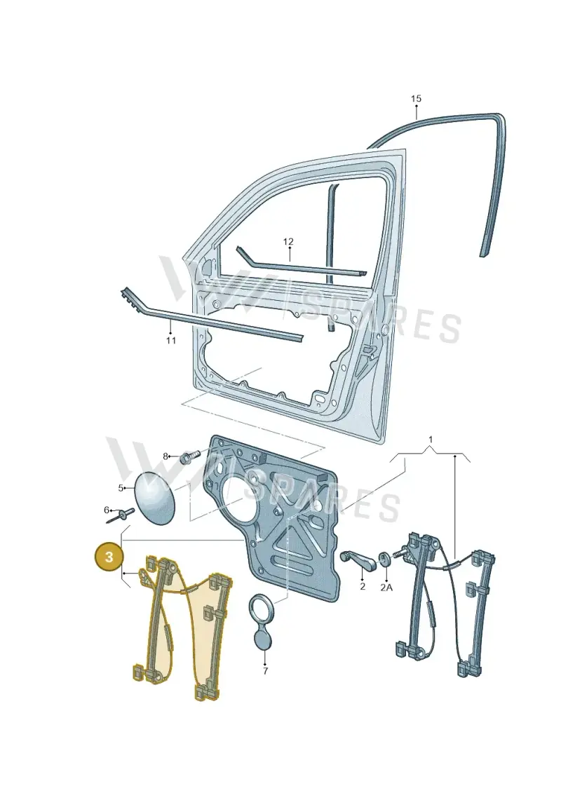 7H0837754C — Volkswagen Transp. caravelle (2008-2009) diagram 410837600, position 3