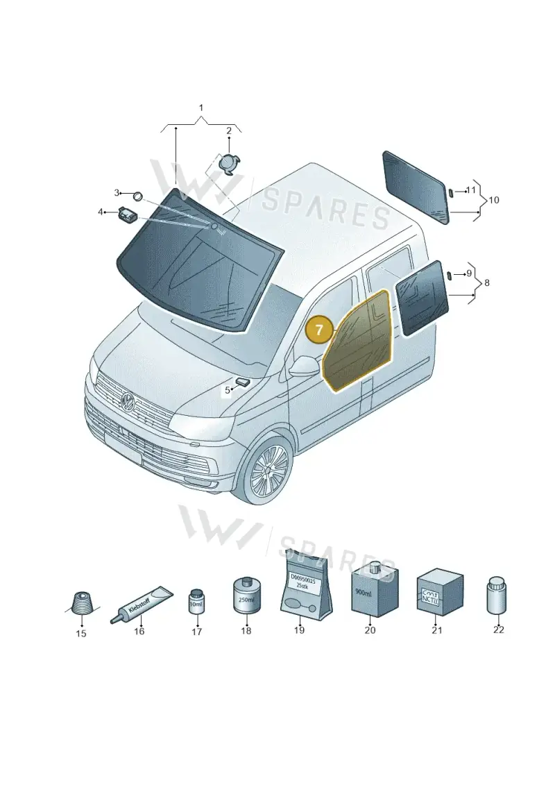 7H0845202D — Volkswagen Transporter Single Cab (2019-2024) diagram 862845000, position 7
