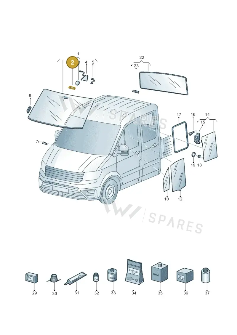 7H0845235 — Volkswagen MAN TGE 35 (2016-2021) diagram 807845000, position 2