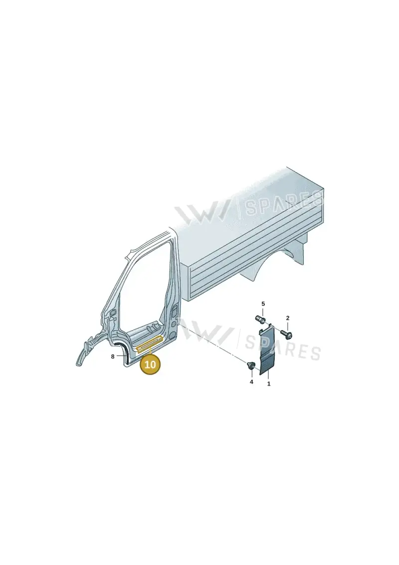 7H0853803 — Volkswagen Single-cab transp. (2019-2024) diagram 7fp853030, position 10