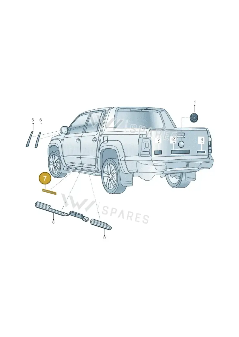 7H0853803 — Volkswagen Amarok twin cab (2022-) diagram 2ha853085, position 7