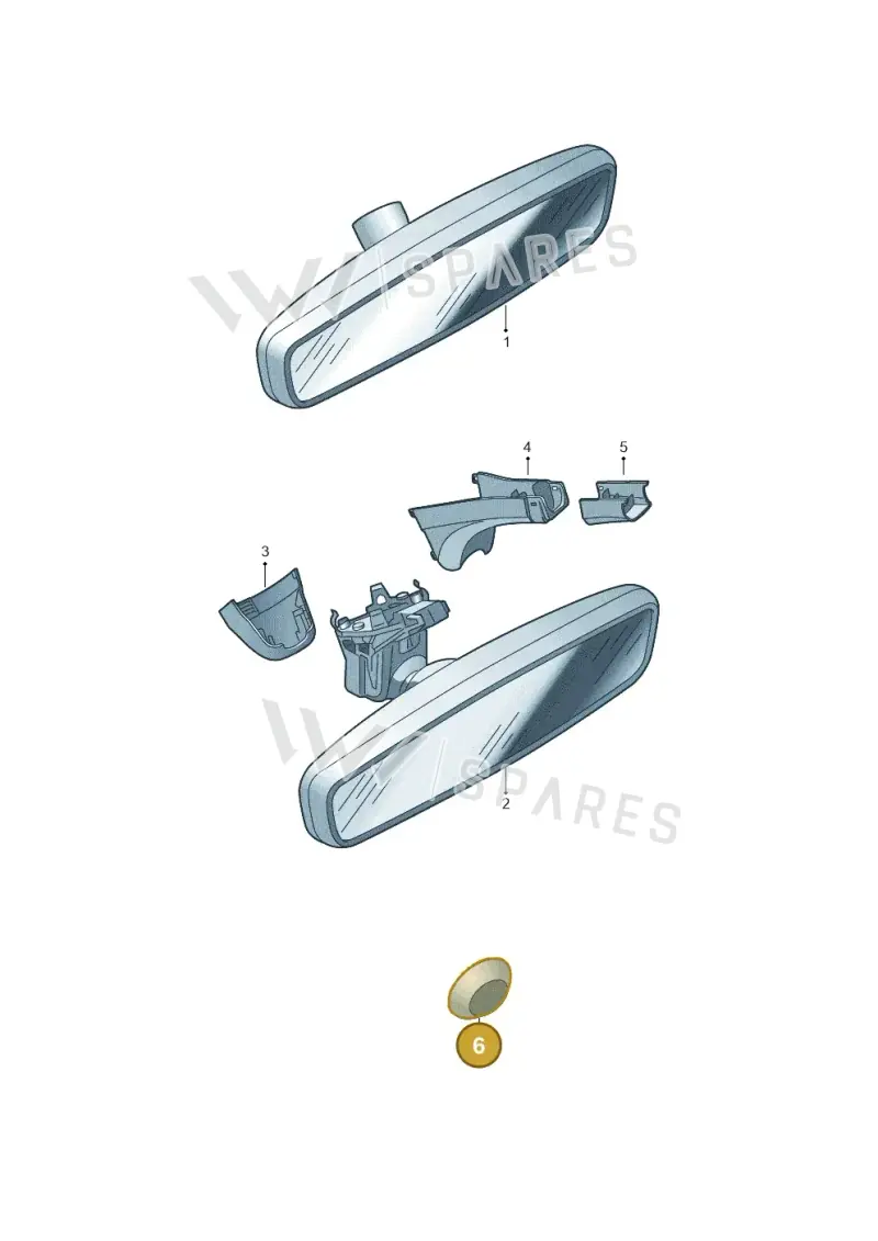7H0857573 — Volkswagen Caravelle (2015-2019) diagram 866857470, position 6
