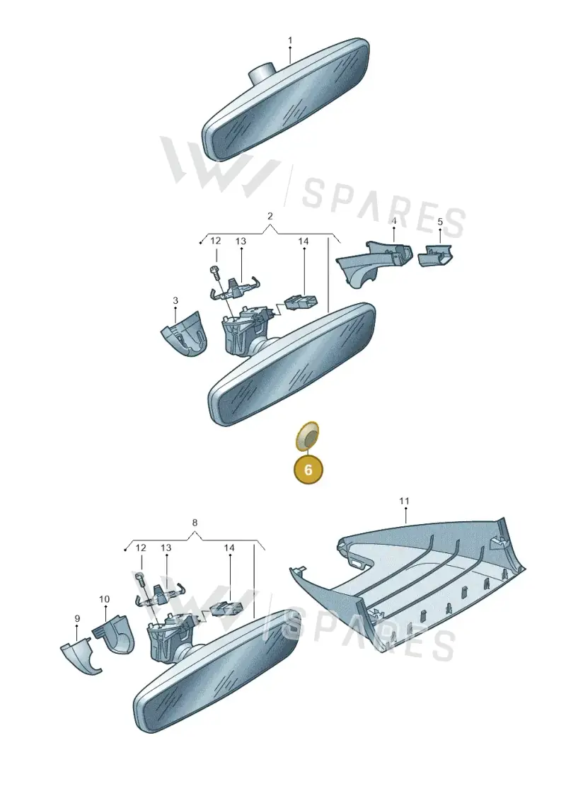 7H0857573 — Volkswagen Caddy kombi (2015-2020) diagram 866857480, position 6