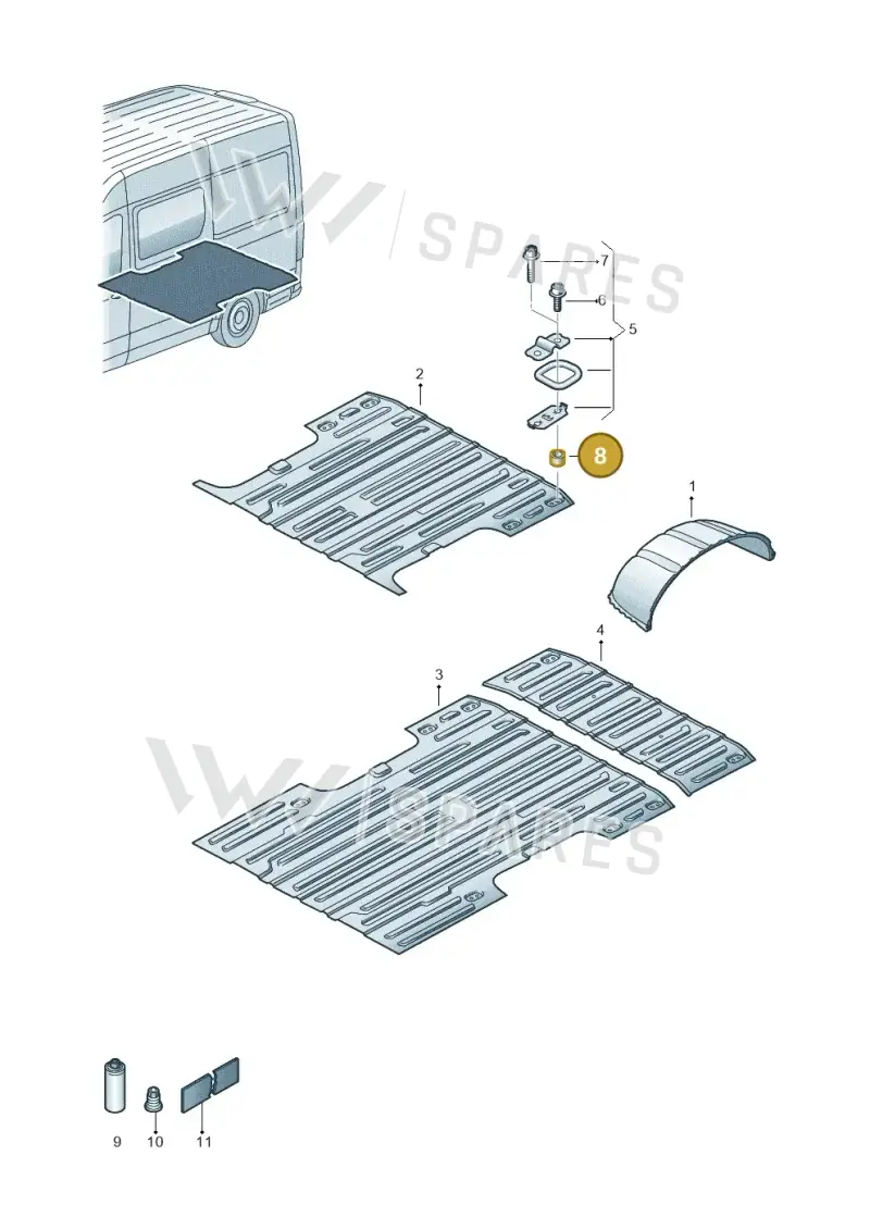 7H0857767A — Volkswagen E-Crafter 35 (2018-2024) diagram 806802200, position 8