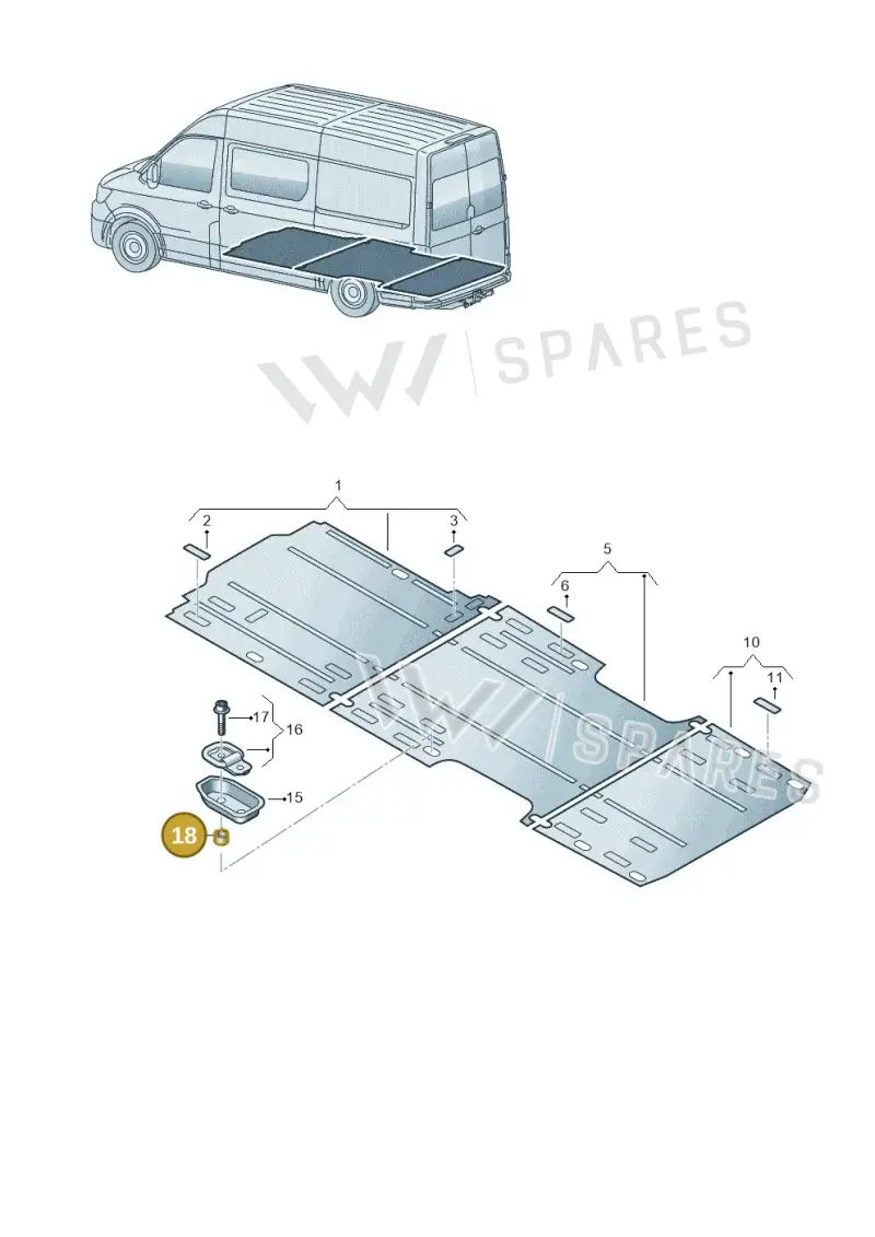7H0857767A — Volkswagen E-Crafter 35 (2018-2024) diagram 806863010, position 18