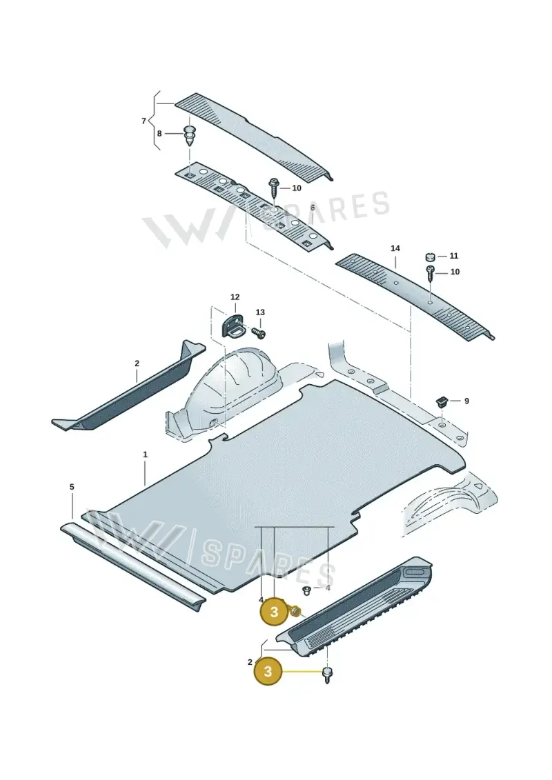 7H0867333 — Volkswagen Transport. multivan (2019-2024) diagram 7ep863200, position 3