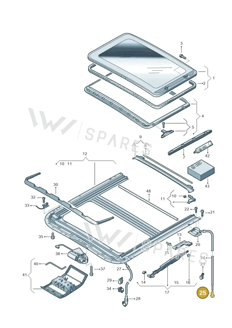 7H0877241 — Volkswagen Caravelle (2015-2019) diagram 410877000, position 25