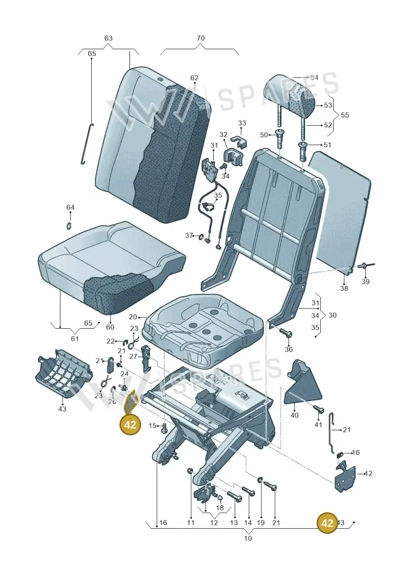 7H0883965 — Volkswagen Transp. caravelle (2011-2015) diagram 479883200, position 42